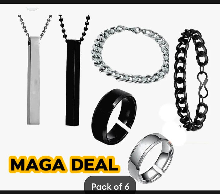 DEal 4 in 1 Watches & Men Accessories