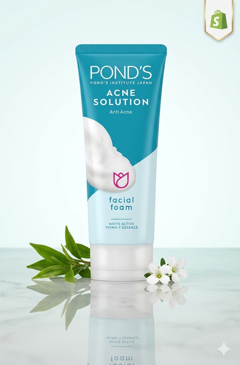 Pond's Acne Solution Facial Foam designed to target acne-prone skin.