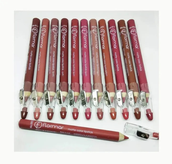 Pack of 6 Lip Liners Pencils LipPencils Nude Dark Shades Matte Waterproof