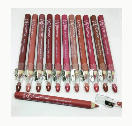Pack of 6 Lip Liners Pencils LipPencils Nude Dark Shades Matte Waterproof