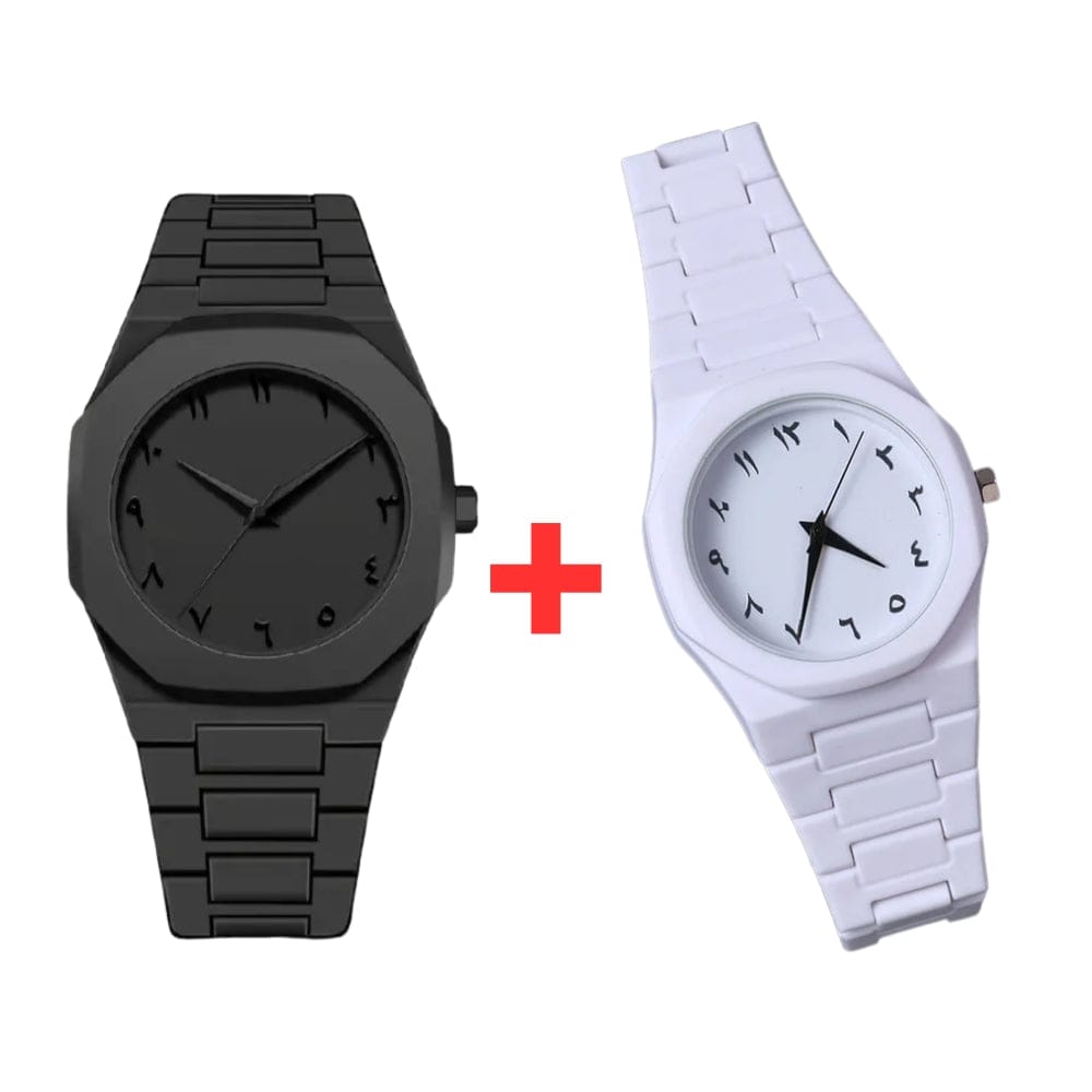 Aura 2in1 Deal White & Black Watch